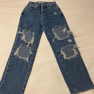 Distressed Pacsun High Rise Straight size 22